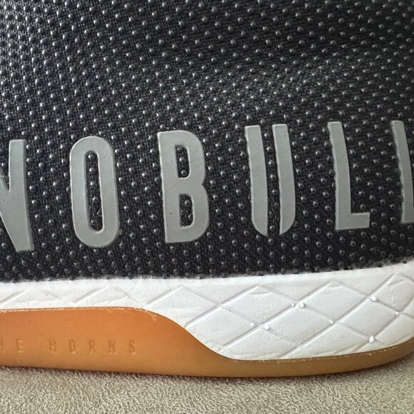 NOBULL Outwork Black-White-Gum High-Top Sneakers - Size 11.5 - Picture 4 of 12
